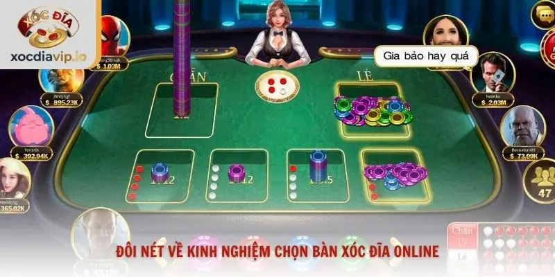 Đôi nét về kinh nghiệm chọn bàn xóc đĩa online