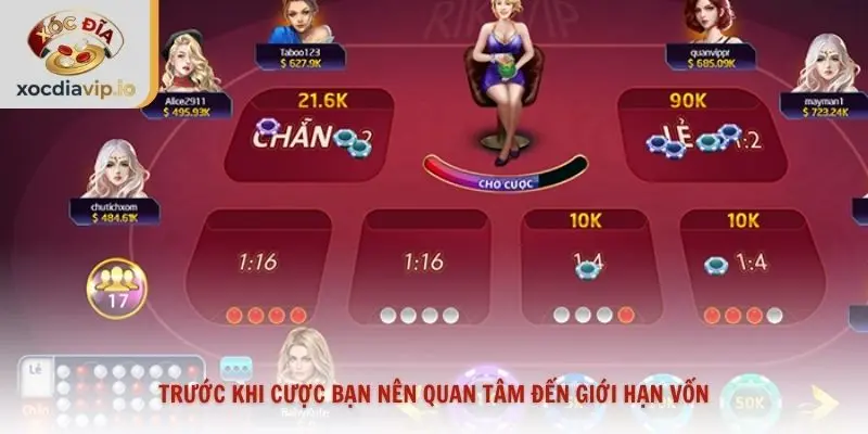 Trước khi cược bạn nên quan tâm đến giới hạn vốn