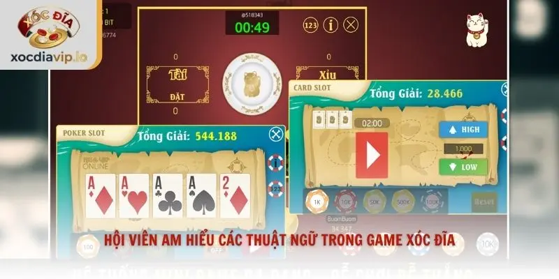Hội viên am hiểu các thuật ngữ trong game xóc đĩa